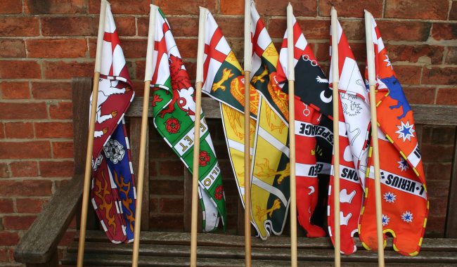 Battlefield Guide Flags Used In The Reenactment On Group Walks Aspect Ratio 650 380