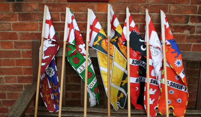 Battlefield Guide Flags Used In The Reenactment On Group Walks Aspect Ratio 650 380